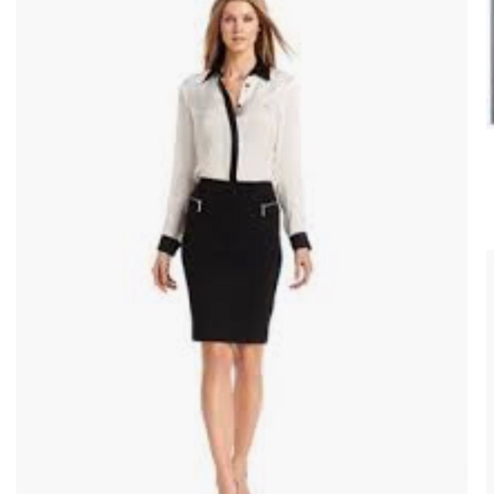MICHAEL KORS Black Pencil Skirt Size 6